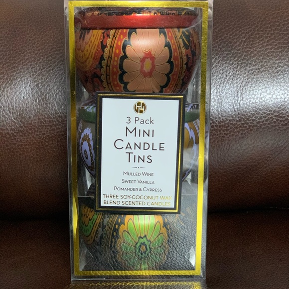 Other - NEW Limited Edition 3 Pack Mini Candles Tins
